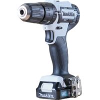 Makita HP 333 DSAW Akku Schlagbohrschrauber 12 V 30 Nm Weiß + 1x Akku 2,0 Ah + Ladegerät + Koffer