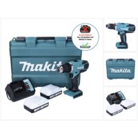 Makita DF 457 DWE Akku Bohrschrauber 18 V 42 Nm G-Serie + 2x Akku 1,5 Ah + Ladegerät + Koffer