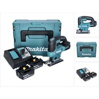 Makita DJV 184 RGJ Akku Pendelhub Stichsäge 18 V Brushless + 2x Akku 6,0 Ah + Ladegerät + Makpac