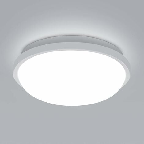 Plafonnier LED avec détecteur de mouvement Blanc Froid 6000K Rond Ø28,5cm  Plafonnier Salle de Bain Etanche IP54 Pour Salle de Bain Chambre Salon