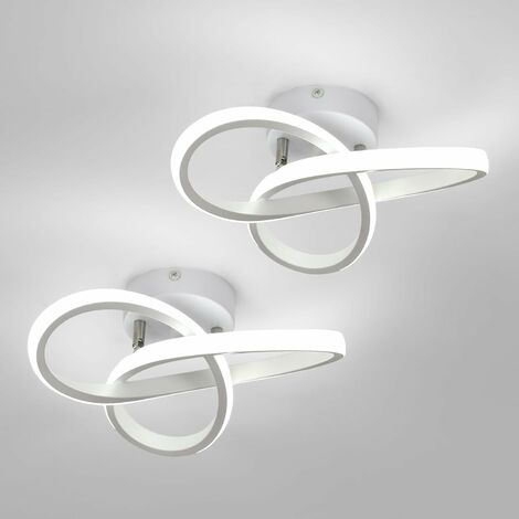 Plafonnier LED 22W Design moderne Cercle Carré Lampe de Plafond Pour Cuisine  Salle à Manger Chambre Couloir Entrée Balcon Blanc Froid 6000K