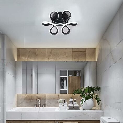 Plafonnier led 22w design moderne cercle carré, 24*24*9.5cm pour cuisine  salle à mange