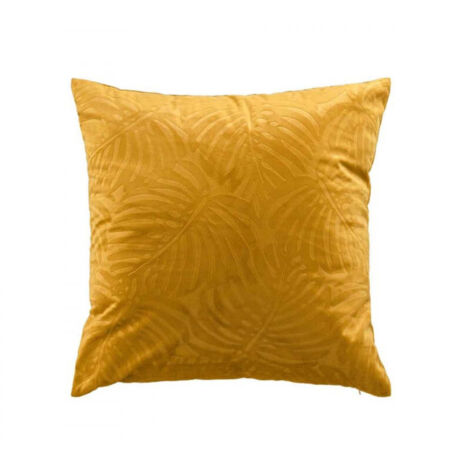 Coussin Déco Velours "analia" 50x50cm Ocre