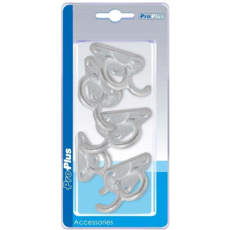 Crochet de corde en metal avec illet 70x45mm 5 pieces sous blister (1/5)