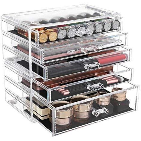 FoiiLiio - 2 Organisateurs Maquillage Acrylique Empilables 20.5x10x7cm - Rangement Salle De Bain