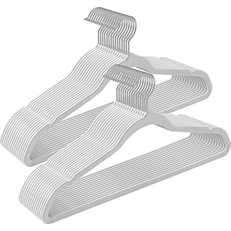 Lot De 30 Cintres En Velours, 43,5 Cm, Crochets Pivotants à 360° (1/5)