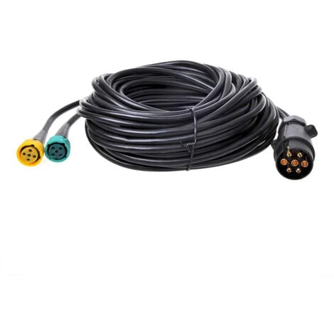 Faisceau cable 5M avec fiche 7-pôles et 2x connecteur 5-pôles