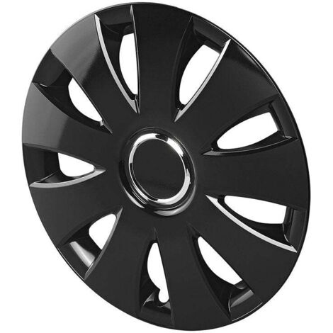 Enjoliveurs De Roue En Acier Bleu Noir - Faciles à Poser, Pour Jantes De 15 Pouces - Cache-moyeux Décoratif Pour Voiture
