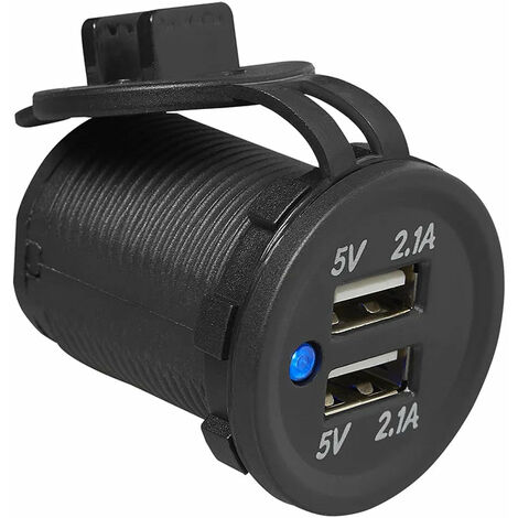 Prise-usb Double à Encastrer 2x2100ma 12v/24v Dans Blister
