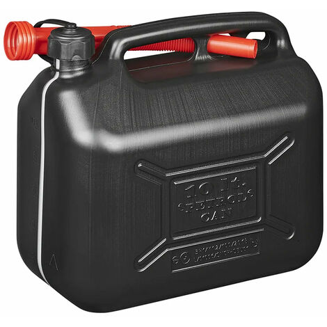 Jerrycan 10l Plastique Noir Un-approuvé