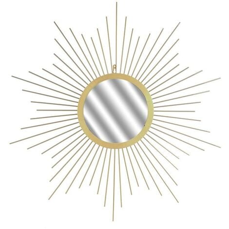 Miroir Soleil Dore 66cm