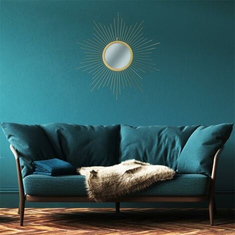 Miroir Soleil Dore 66cm