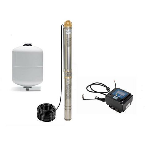 CHM Tiefbrunnenpumpe 3,5 Zoll - 750 Watt Tauchpumpe Mit 65m Förderhöhe