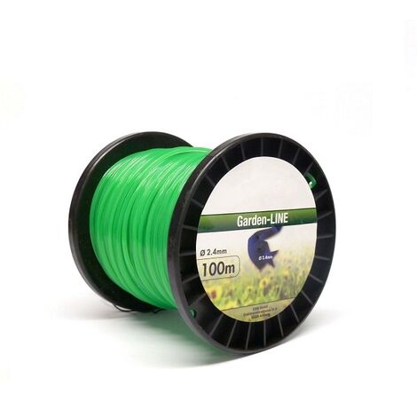 Ersatzfaden grün 2,4 mm x 100 Meter, sechskant
