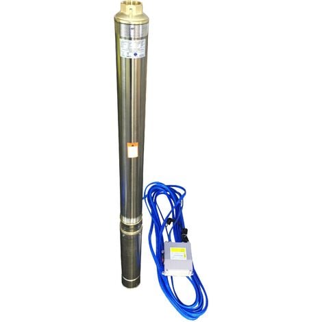 Tiefbrunnenpumpe, 3 Zoll Brunnenpumpe mit Druckschalter 8,4 Bar 3780 L/h