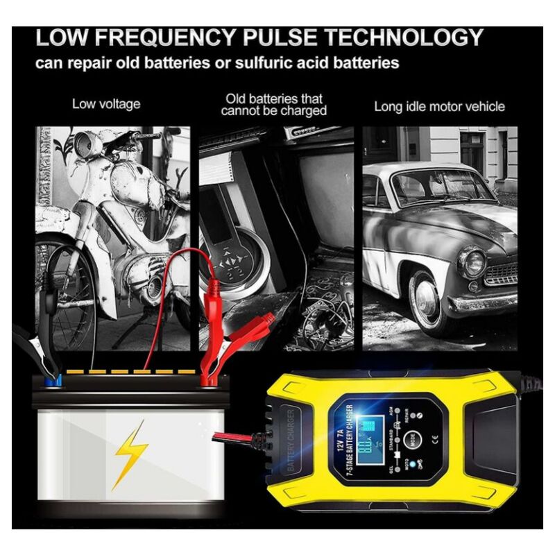 4A Lead Acid Battery Desulfator Battery Regenerator Auto Pulse Desulfator  (Yellow) : Automotive 