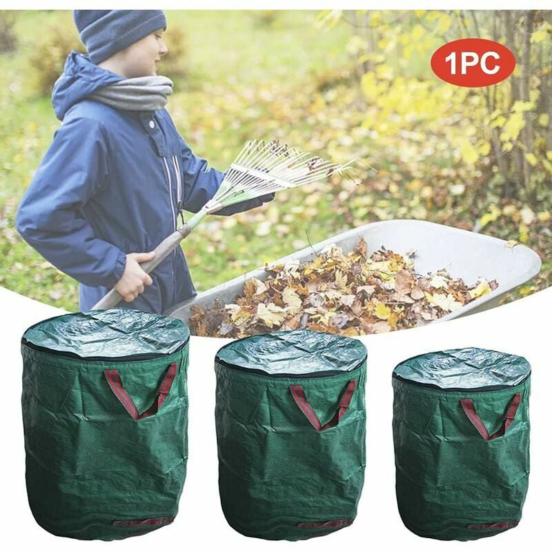 Garden Yard Waste Bags Lawn And Leaf Trash Bag w/ 4 Handles Reusable Heavy  Duty