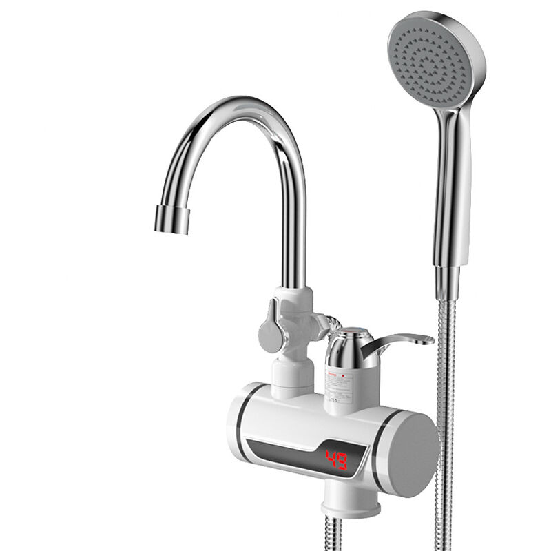 Electric heating digital kitchen electric water heater Dual-use u0026  instantaneous hot and cold water faucet