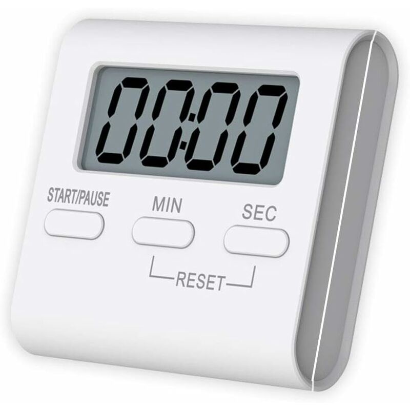 4PCS Digital Kitchen Timer & Stopwatch, Large LCD Display Digits Battery  Powered Magnetic Countdown Timers with Loud Alarm, Magnetic Stand for