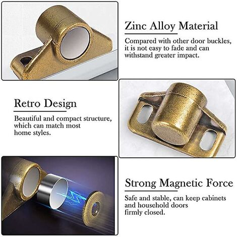 Magnetic Door Locks For Cabinets, Set Of 4 Magnetic Door Locks, Stainless  Steel Door Closer 40kg