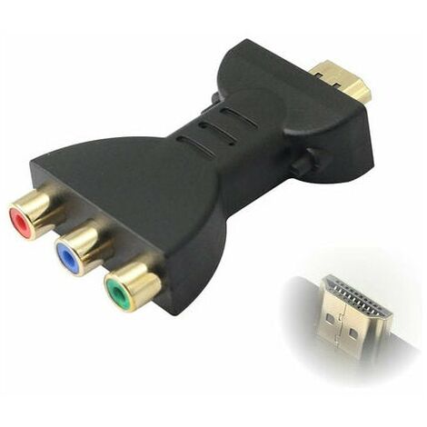 HDMI Male to 3 RCA Male 1080P Video Audio AV Adapter Cable,HDMI Converts to  Composite S-Video RCA Plugs Adapter Cord for TV HDTV DVD
