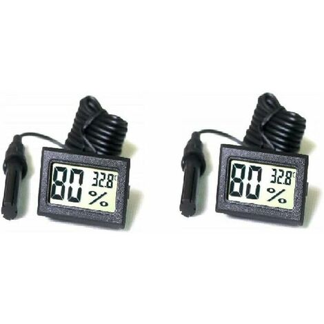 Mini Reptile Terrarium Digital Thermometer Hygrometer with Probe