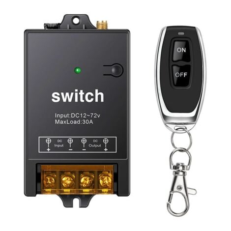 Universal 433Mhz Remote Control Wireless Switch DC 12V 24V 72V 30A