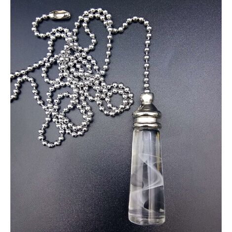 4pcs Clear Crystal Pull Chain Extension With Connector, Ceiling Light Fan  Chain