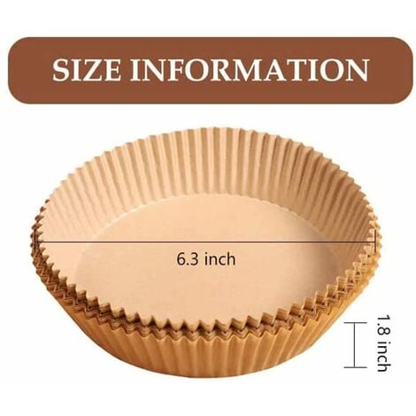 63in) Air Fryer Liners Air Fryer Paper Liners Food Grade Parchment Paper  Oil Proof Waterproof Suitable For Air Fryer Steamer Microwave Oven Baking  Pa