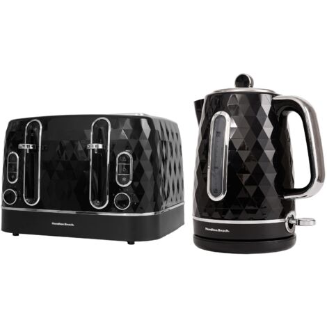 Hamilton Beach Electric Kettle & Toaster Set Diamond Collection Black (1/5)