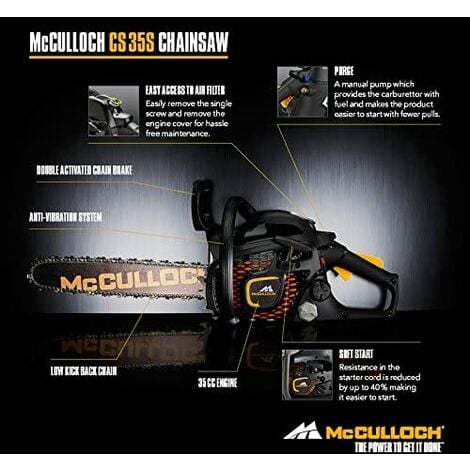 McCulloch CS35S Petrol Powered Chainsaw - 35CC