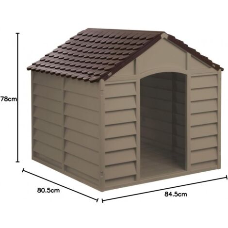 CUCCIA PER CANI IN PVC/RESINA 86x84x82 H MARRONE MAXI TAGLIA GRANDE