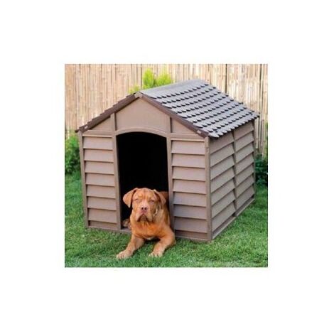 CUCCIA PER CANI IN PVC/RESINA 86x84x82 H MARRONE MAXI TAGLIA GRANDE
