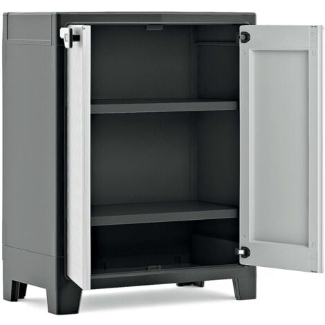 KETER ARMADIO BASSO TITAN XL CM. 80X44X100 H COL. ANTRACITE/GRIGIO IMPERMEABILE