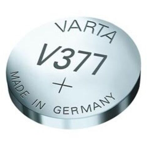 Varta – Pile bouton SR66 – 377 Oxyde d'argent 1.55V 27mAh – Longue durée pour montres et appareils photo – Compatible avec 376 377 AG4 LR626