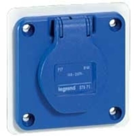 Legrand – Socle de tableau P17 16 A 2P+T 250 V – Indice de protection IP54 – Pour installations intérieures et extérieures – Compatible avec coffrets P17