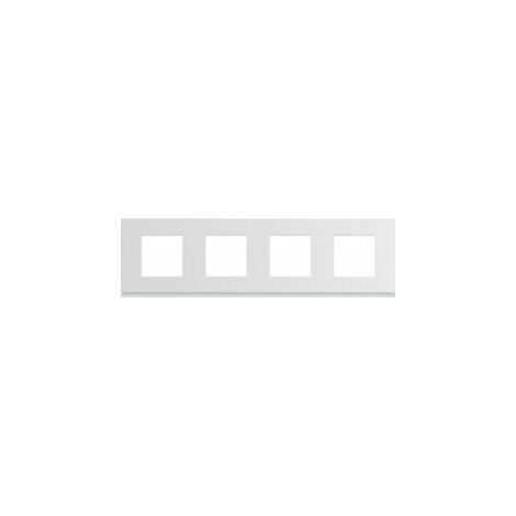 Plaque Gallery plastique Horizontales Entraxe 71 mm - 4 postes - Blanc pure - WXP0014