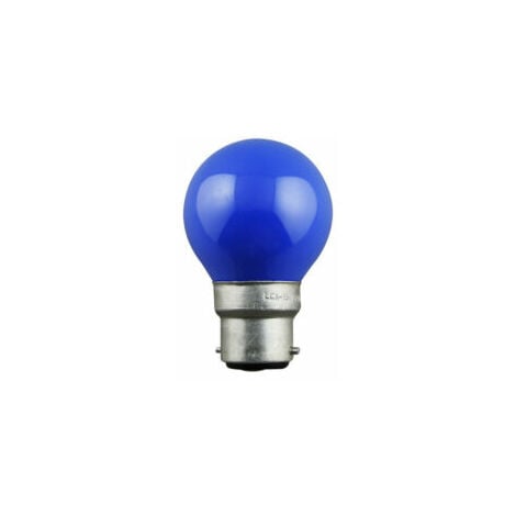 Ampoule sphérique E14 bleu 230 volts 0.5 Watt