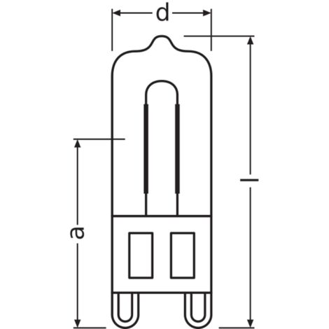 Osram 66748 ECO Lampada Alogena Halopin ECO - G9, Dimmerabile, 2000 Ore, Filtro UV, Senza Mercurio