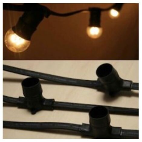 Guirlande Guinguette 15 mètres - Pour Culot B22 - 40 lampes - Chromex (1/3)