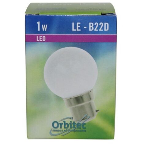 Ampoule Led SMD - 1W - 50lm - Blanc Froid - B22 - 180629 - Orbitec