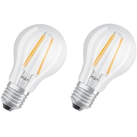 Pack de 2 Ampoules LED filament 6W 2700K 806lm 230V culot E27 non-dimmable Classic OSRAM LEDVANCE 972018 (1/5)