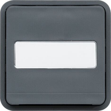 Hager WNA025 cubyko Poussoir à fermeture 1F porte-étiquette 1F associable gris IP55