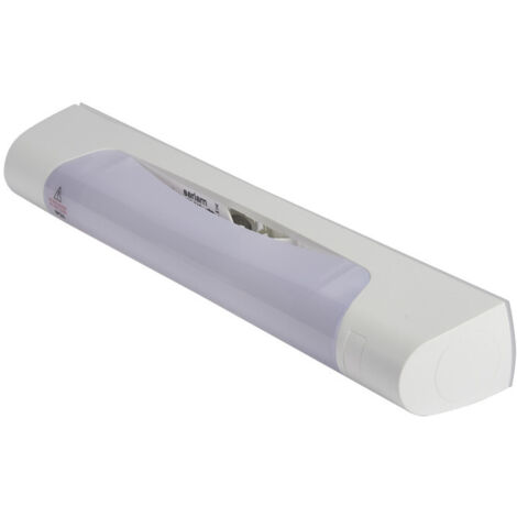 Applique Murale Sarlam Prismaline 470mm IP24 IK04 - À équiper De Tube Fluorescent - Blanc