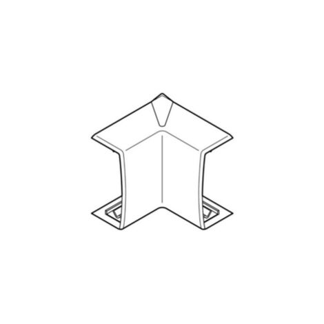 Angle intérieur Variasouple pour moulure Keva 50x20mm blanc Artic – Angle ± 7° – Fixation encliquetable – Installation rapide sans outils – Planet Wattohm (1/6)