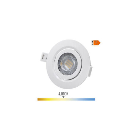 Spot LED encastré blanc - 9W 806lm 4000K - 31643 - EDM