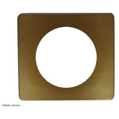 Legrand – Plaque de finition 1 poste CP1601 – Métal aluminium – Finition bronze satiné – Installation horizontale/verticale – Compatible Batibox