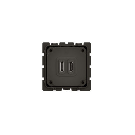Legrand – Prise double USB Type-C 30W CM0158 – Compatible Power Delivery 3.0 – Charge rapide pour smartphones et tablettes – Encastrable