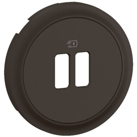 Legrand – Enjoliveur pour prise USB composable – Noir – CN0154 – Installation sans outil – Compatible plaques Céliane – IP20 – Résistance chocs IK04 (1/4)