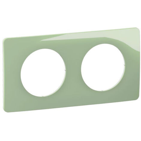 Plaque de finition - 2 Postes - Vert Céladon - Céliane - CP0502 - Legrand